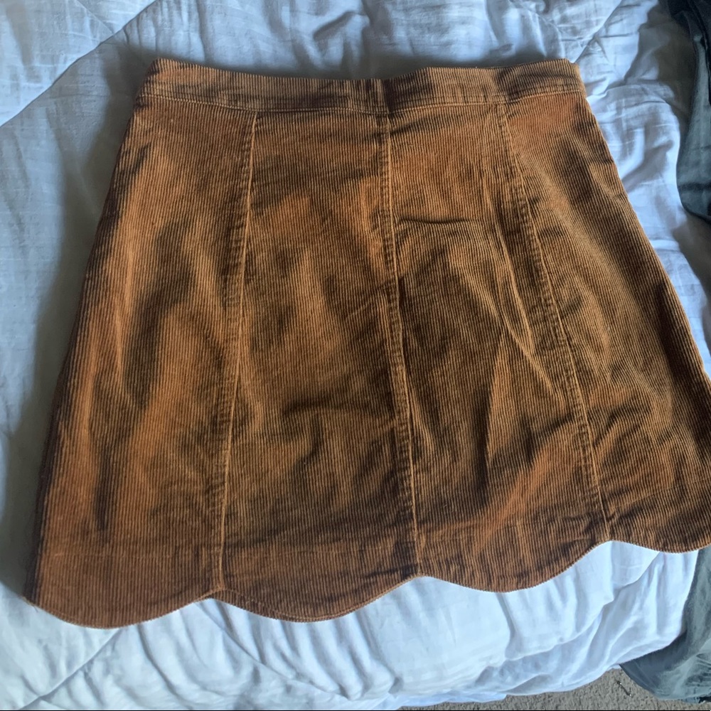 Brown velvet skirt